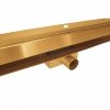 AQUALINE Odpływ liniowy ścienny złoty gold 2w1 pod płytkę 90cm S04GL900